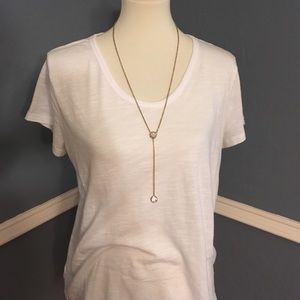 Gold tone y-necklace