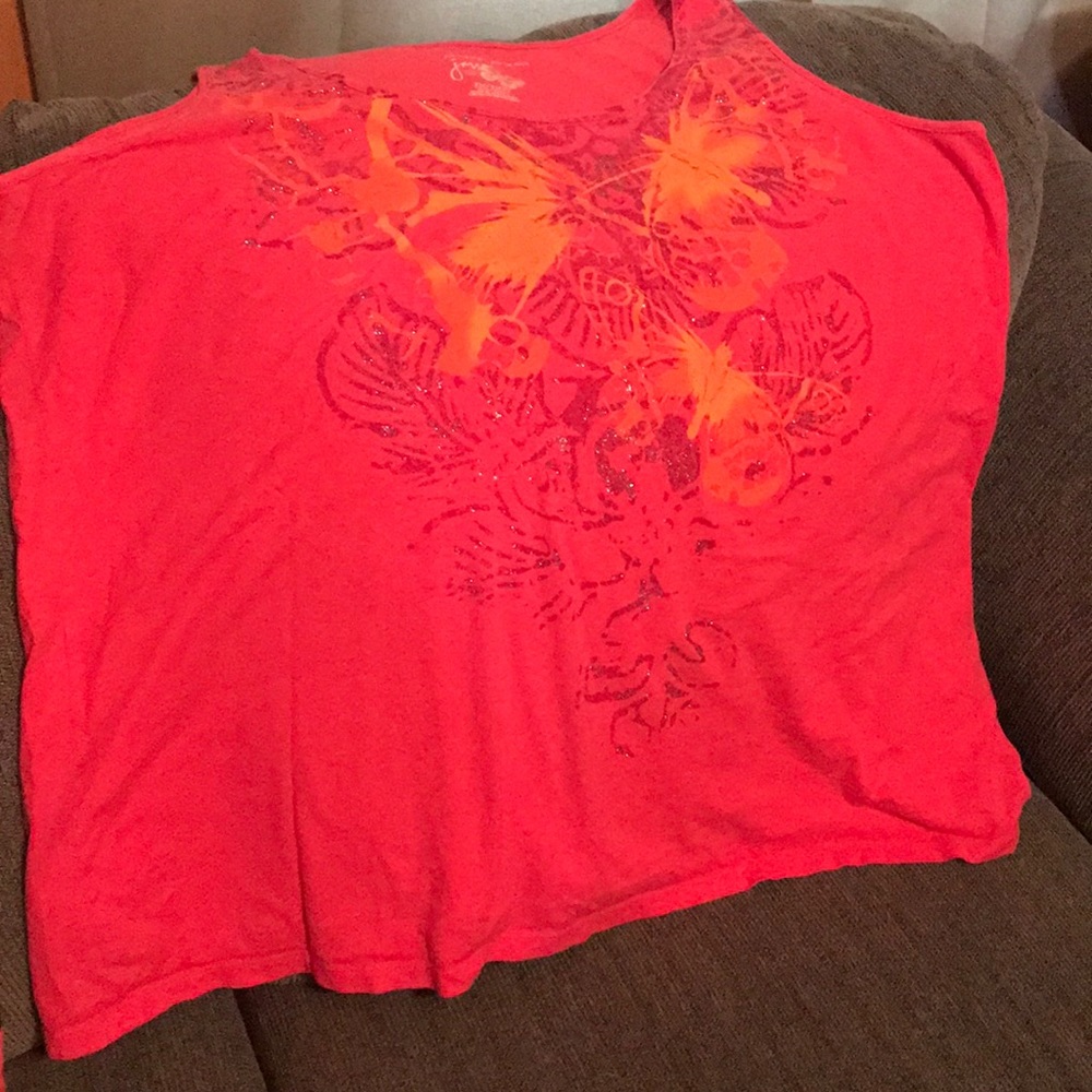 Just My Size Butterfly Tank Top sz3X