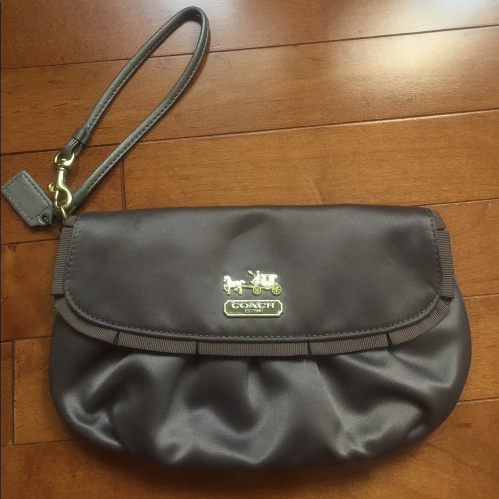 Coach satin wristlet