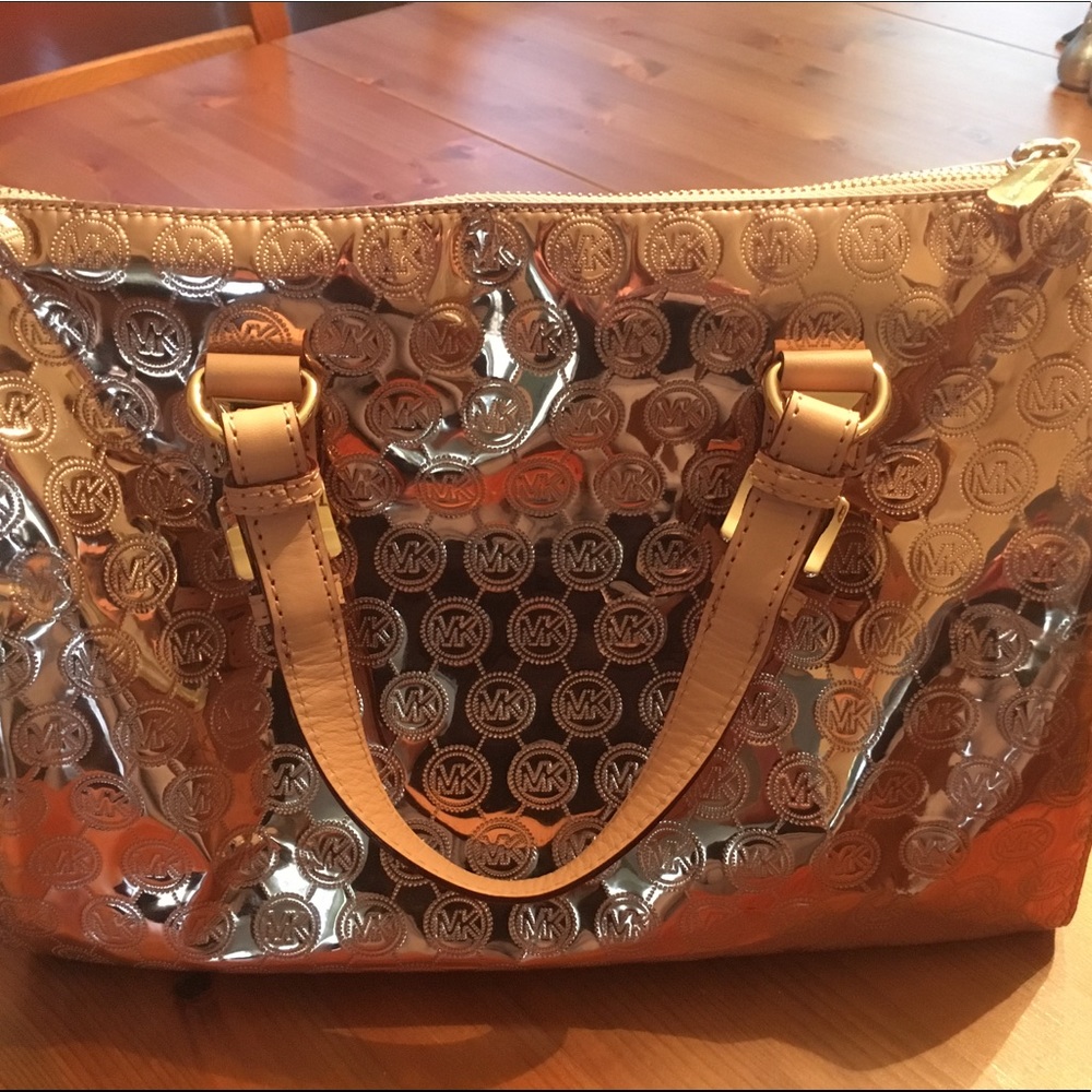 MK Rose Gold Grayson Large Satchel
