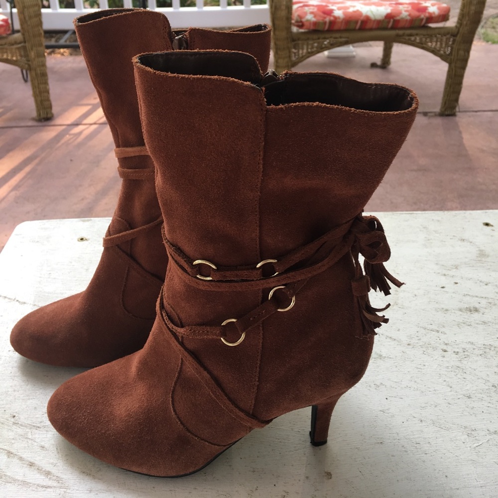 Hot in Hollywood cognac 3/4 boots