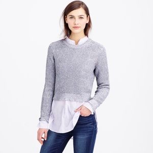 J. Crew Ribbed Shimmer Sweater