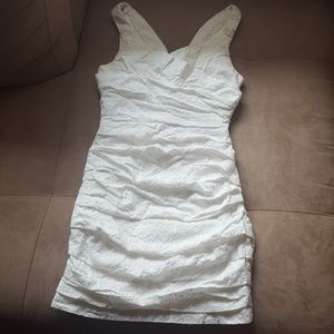 Express Crocheted and Gathered design Mini Dress