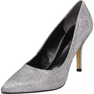 Nine West Silver/Black Heels- Sz 9 1/2 M
