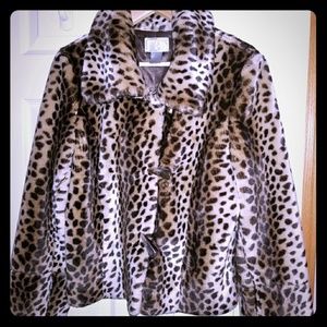 Faux Leopard fur jacket