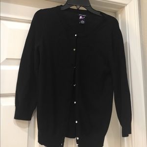 Black 3/4 sleeve dressy cardigan