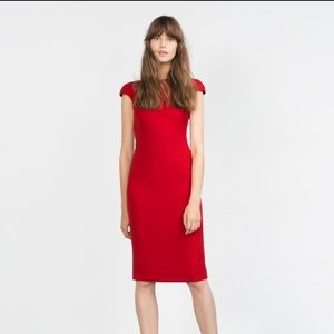 Zara red dress