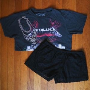 Tart Intimates Black Crochet Beach Shorts - M