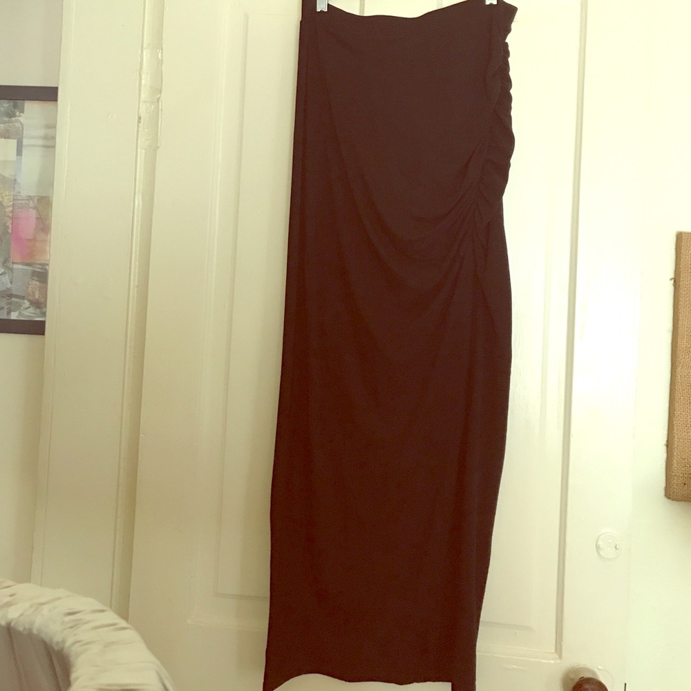 Black maxi skirt