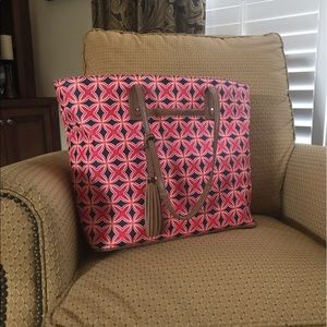 Stella & Dot La Totale red medallion bag