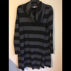 LOFT striped swing dress