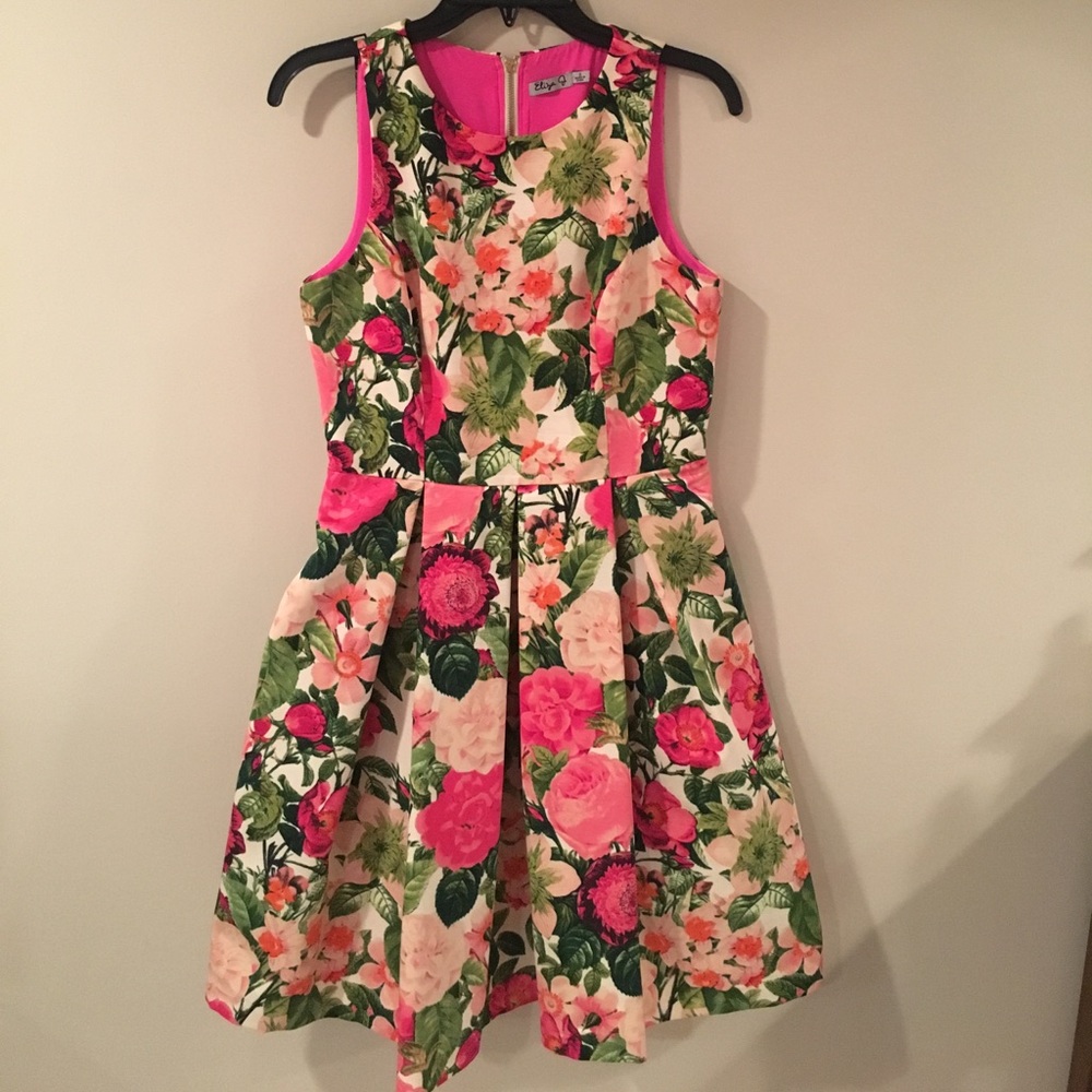 Eliza J Floral Fit and Flare Dress Size 6