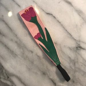 Leather Floral Headband
