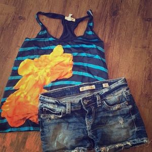 Bke buckle shorts and Aeropostale tank top !