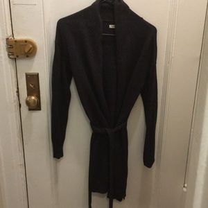 Old Navy Charcoal Sweater Cardigan w/ Belt