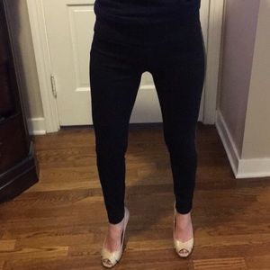 Ann Taylor leather racing strip legging