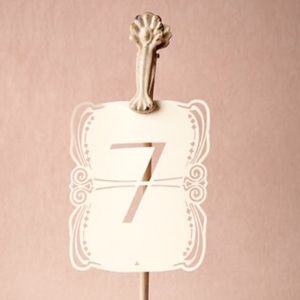 Antique white BHLDN pedestal clip, 15 available!