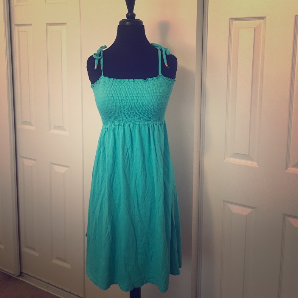 H&M Mint scrunch, Shoulder-Tie Dress