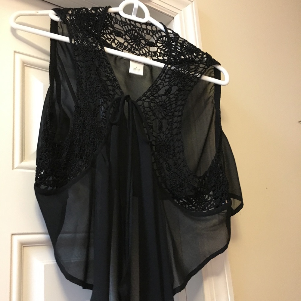 Black chiffon bolero