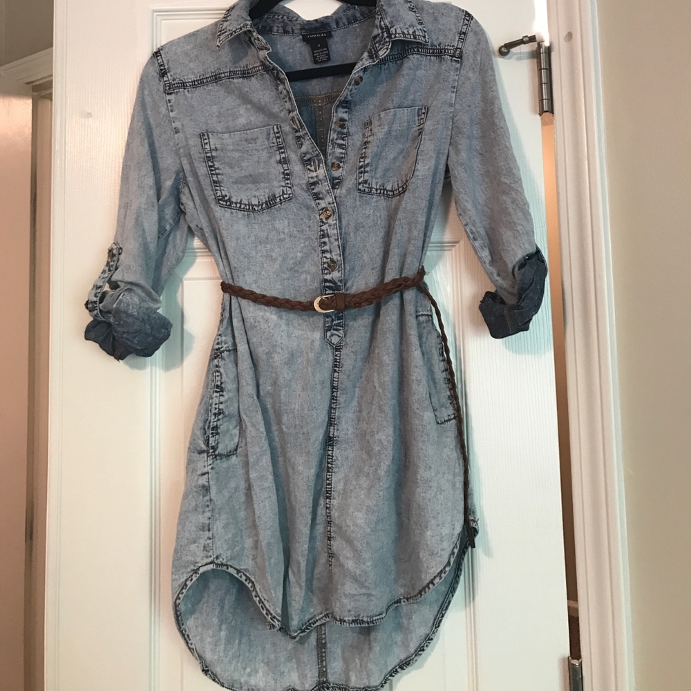 Jean dress with belt