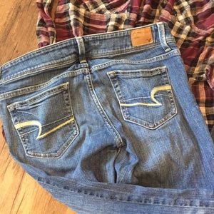 American eagle size 2 boot cut jeans and flannel