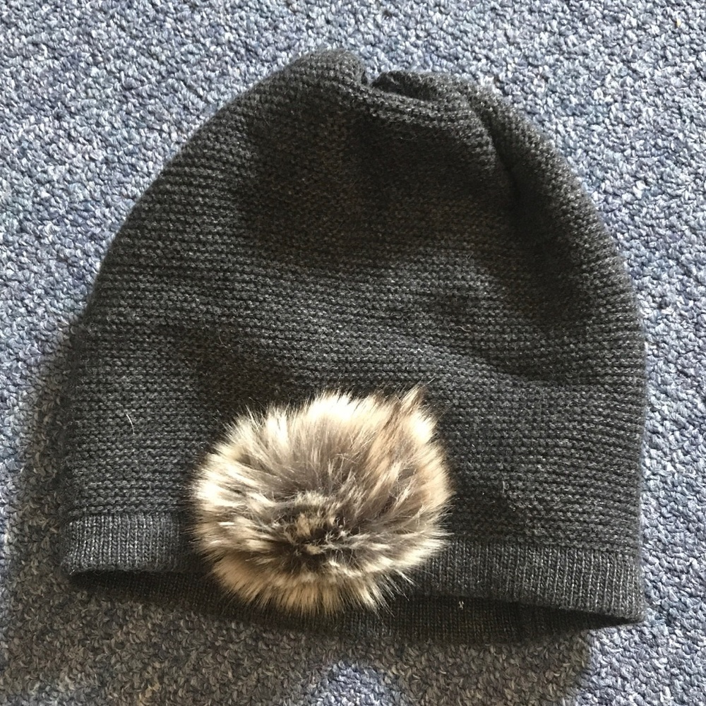 Girls Sonatina wool/cashmere blend PomPom hat