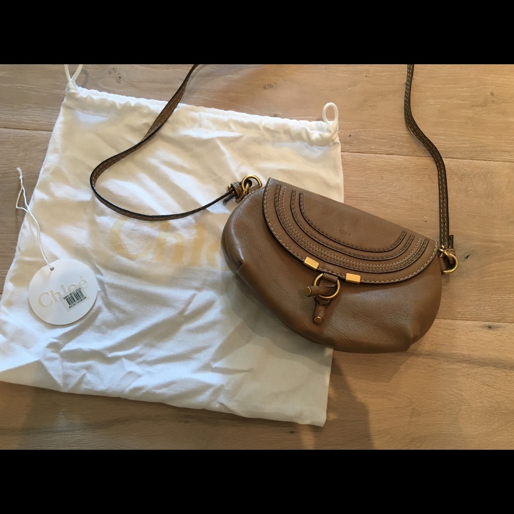 Chloe Taupe Crossbody Handbag