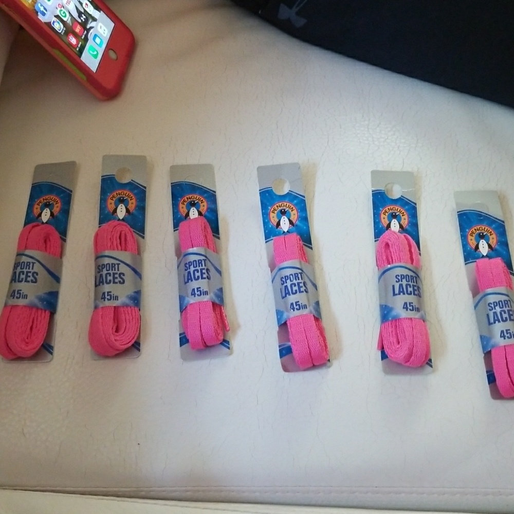 Pink shoe laces