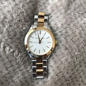 Michael Kors Slim Runway Two Toned Watch