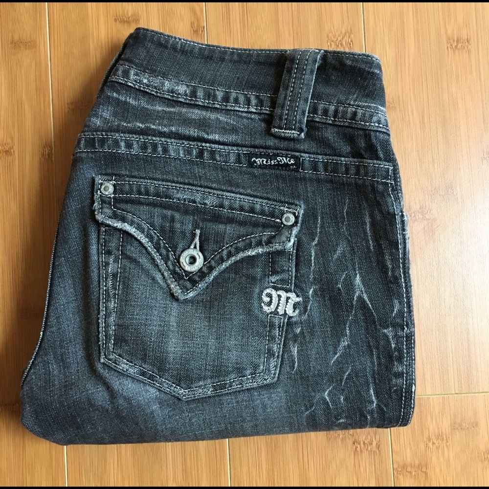 Miss Me Dark Grey size 27