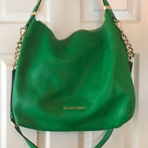 Michael Kors Kelly green hobo bag