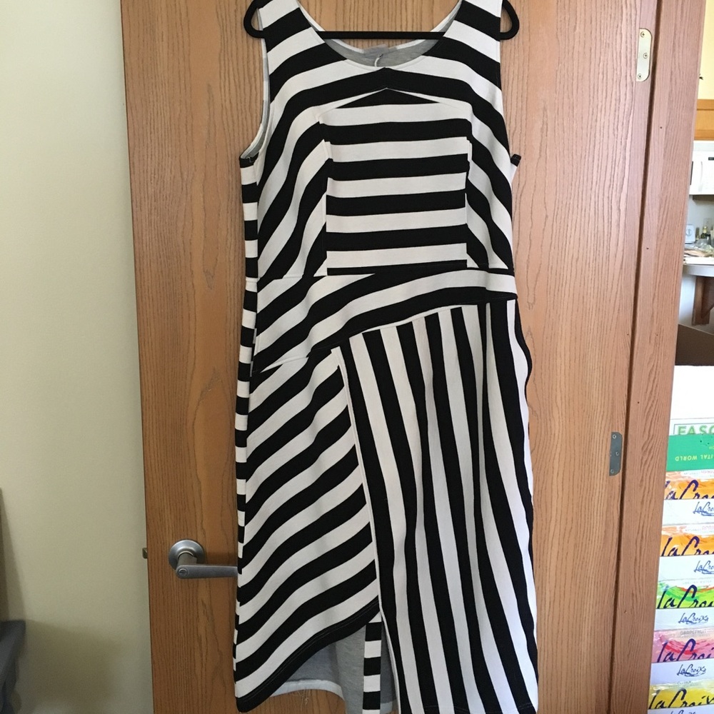 eShakti Striped Midi dress