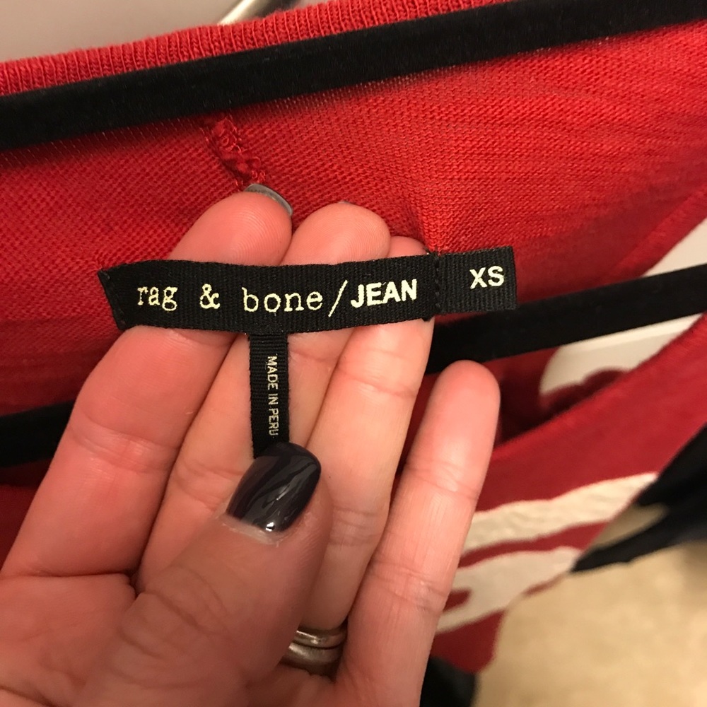 Rag & Bone Red And White Tank - image 3