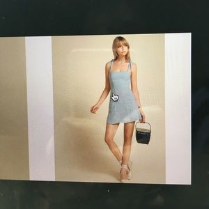 Reformation style blue dress