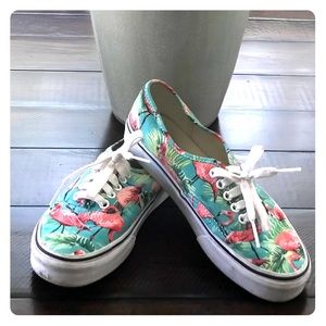 Vans discontinued flamingo woman's size 8 shoes