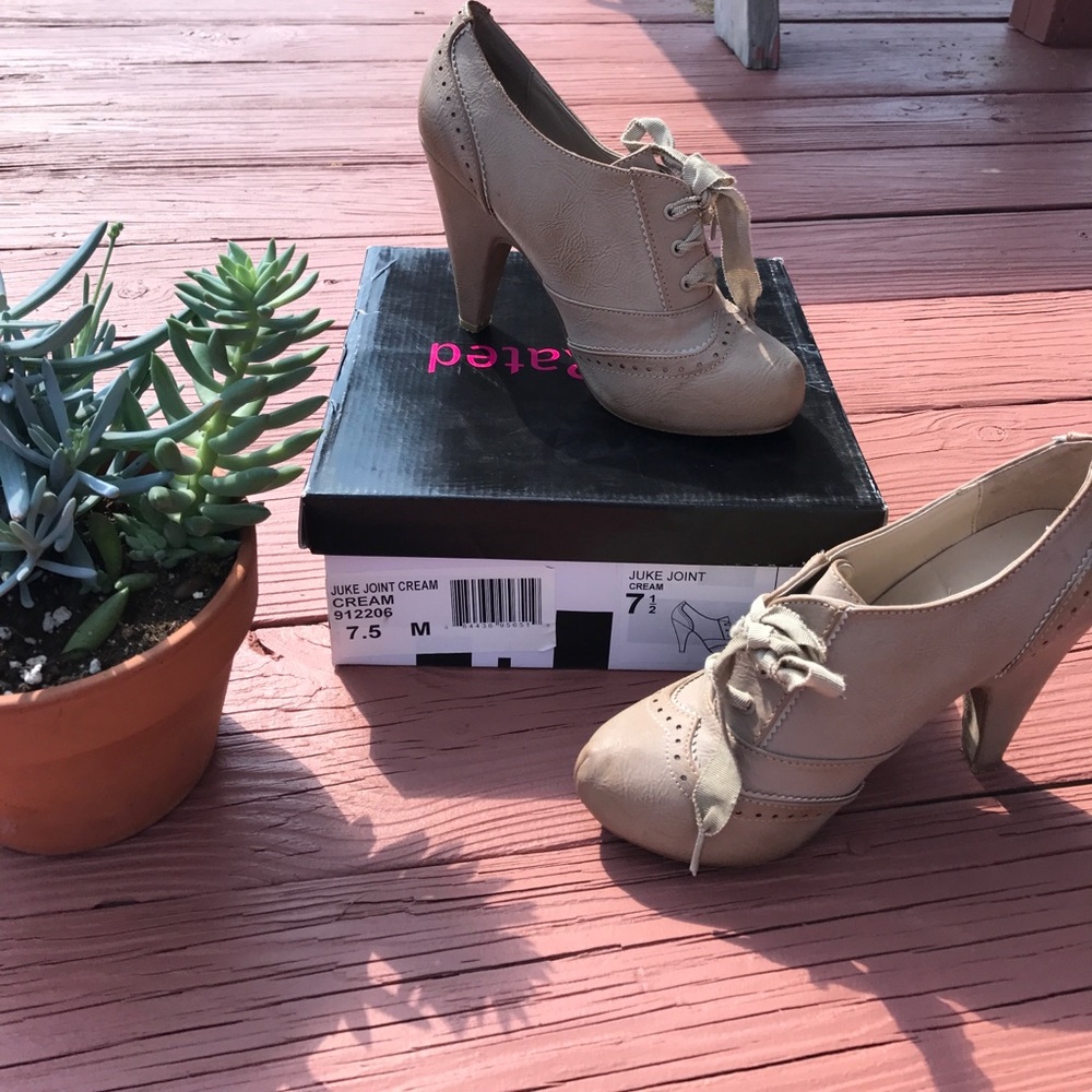 Not Rated Tan Heel Booties