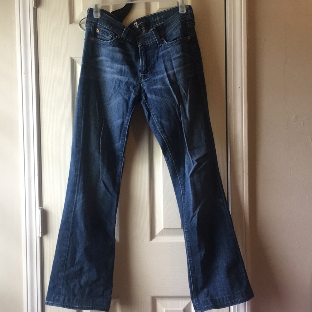 7 For All Mankind Boot Cut. Hemmed, 27.5" inseam