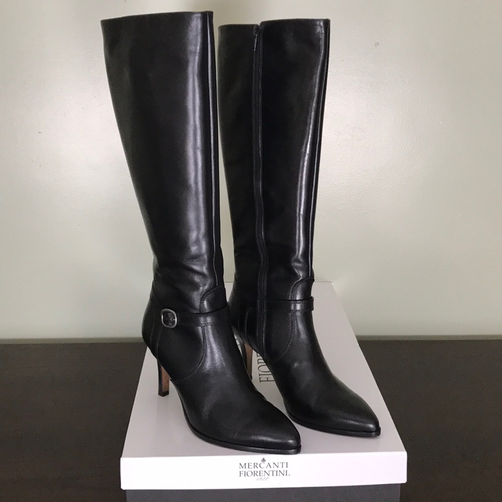 MERCANTI FIORENTINI black tall leather boot size 7