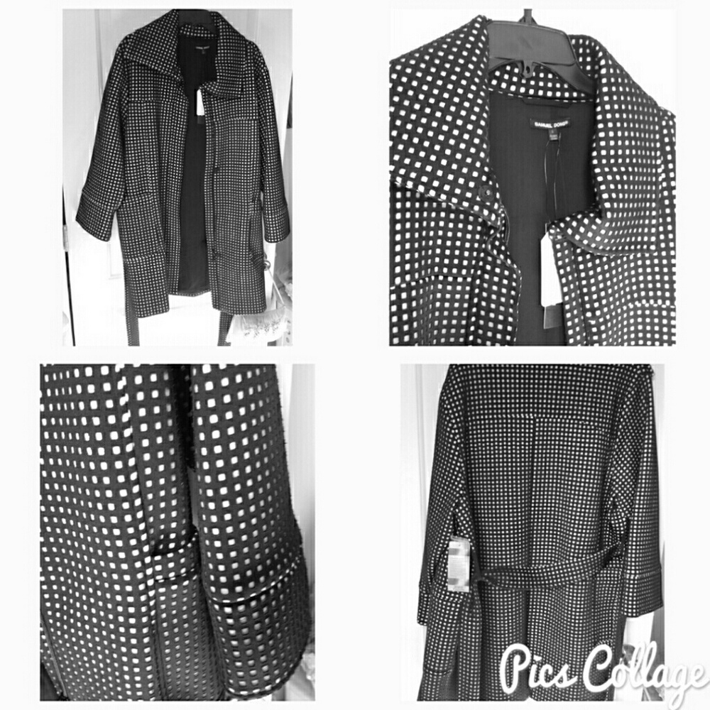 SAMUEL DONG Short Black/White Jacket  with lining