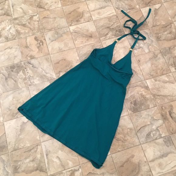 VICTORIA'S SECRET Teal halter dress - Picture 2 of 7
