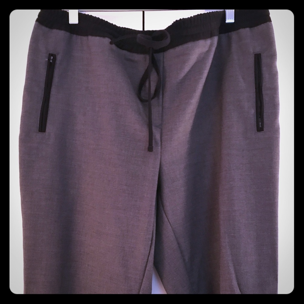 Grey dressy jogger pants