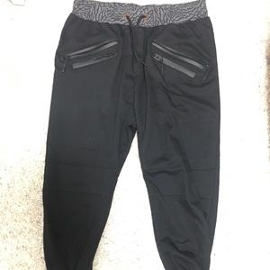 Black American stitch joggers