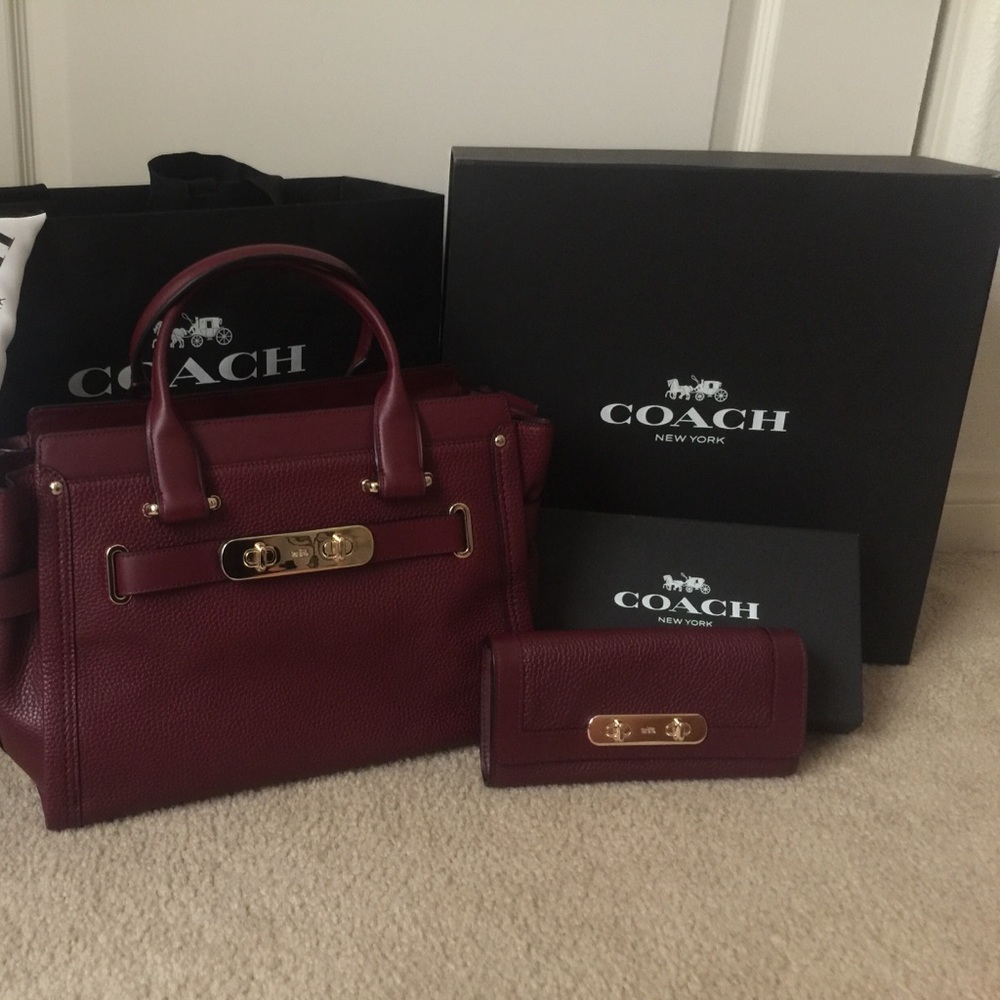 Coach Swagger Carry-All Satchel and Wallet