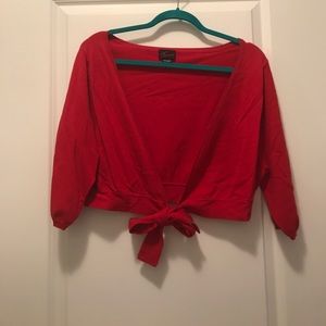 Torrid quarter sleeve red cardigan size 2