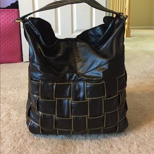 Barneys New York Woven Ziper Hobo