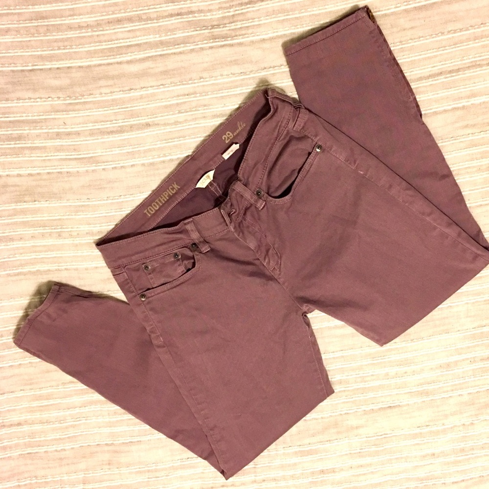 J Crew Toothpick with ankle zips