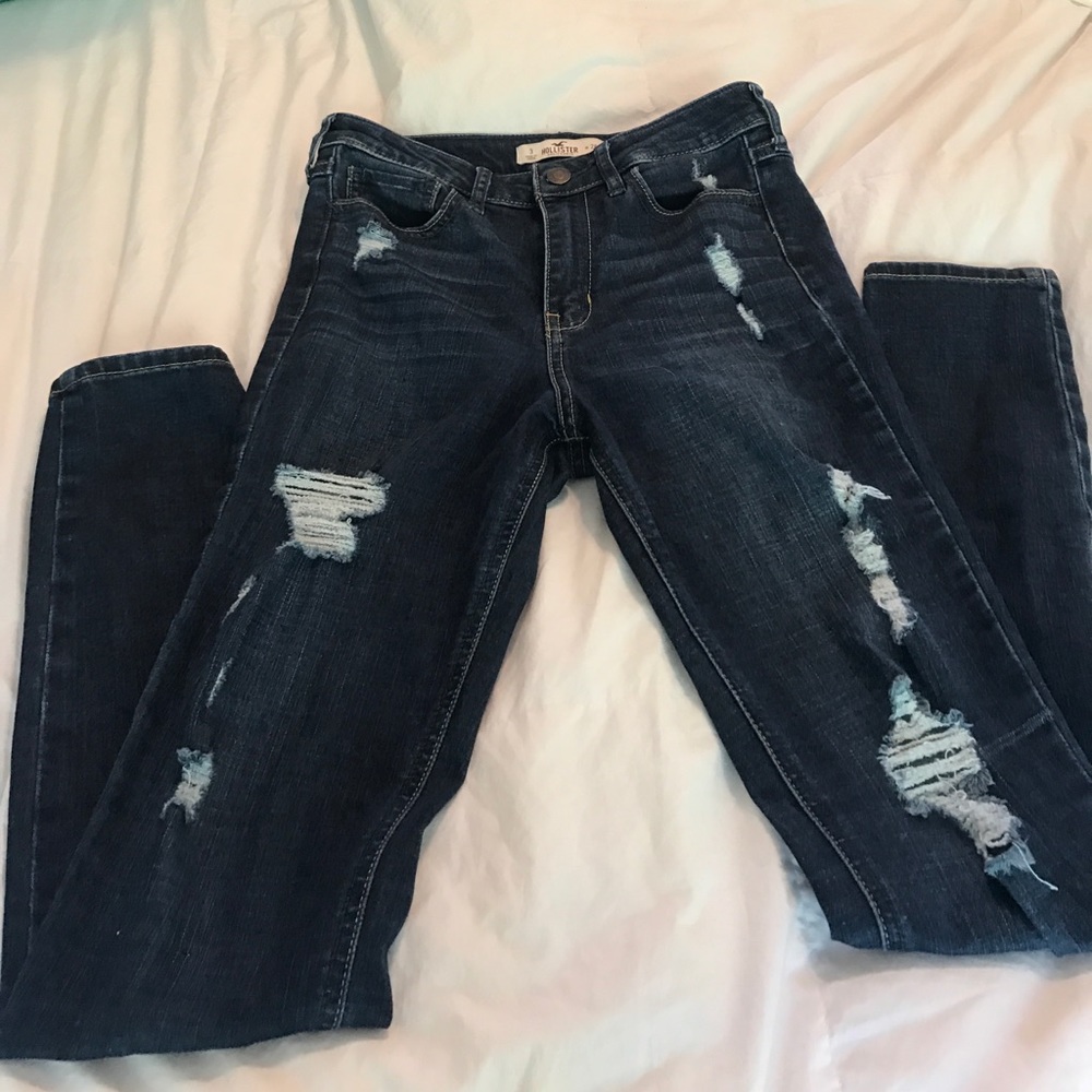 Hollister high waisted destroyed jeans