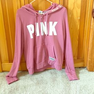 Pink hooded sweatshirt