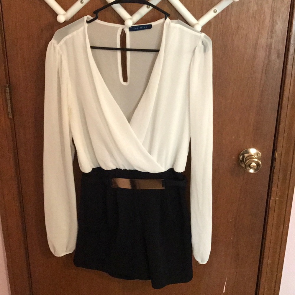 NWOT BLACK AND WHITE ROMPER!!!