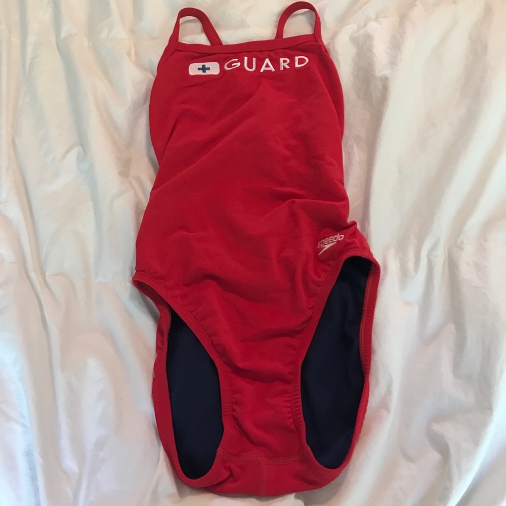 xs speedo life guard swimsuit